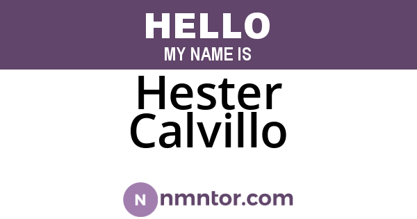 Hester Calvillo