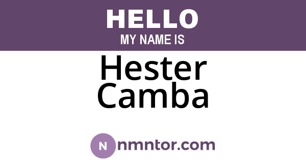 Hester Camba
