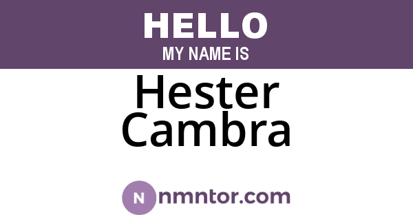 Hester Cambra
