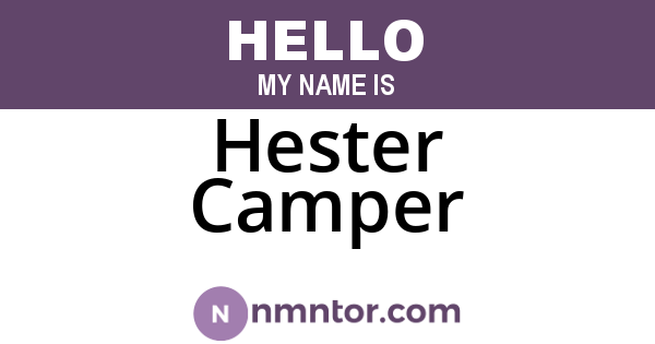 Hester Camper