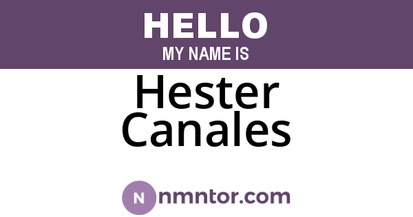 Hester Canales