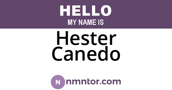 Hester Canedo