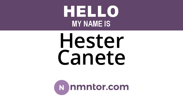 Hester Canete
