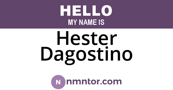 Hester Dagostino
