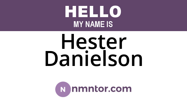 Hester Danielson