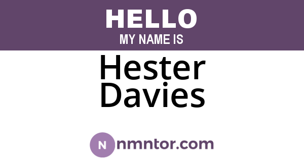 Hester Davies