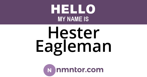 Hester Eagleman