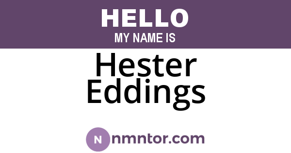 Hester Eddings