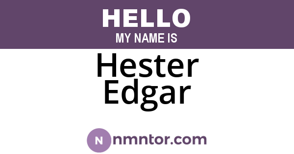 Hester Edgar