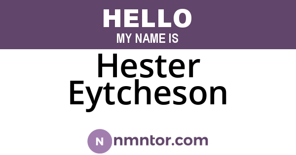 Hester Eytcheson