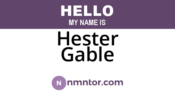 Hester Gable