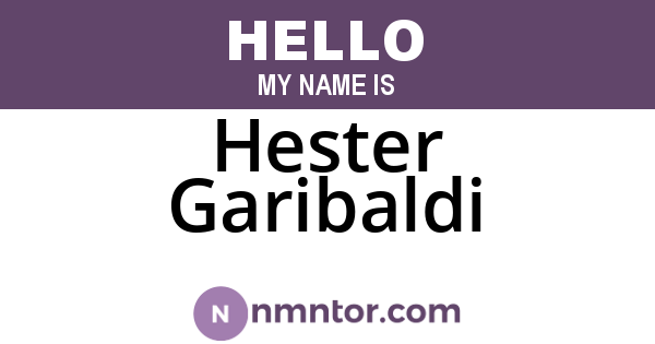 Hester Garibaldi