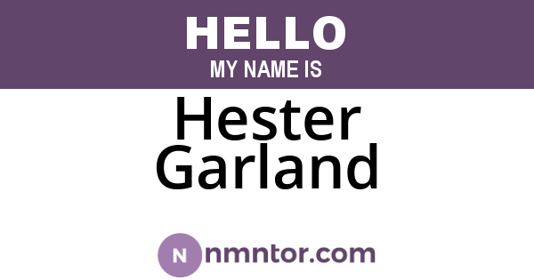 Hester Garland