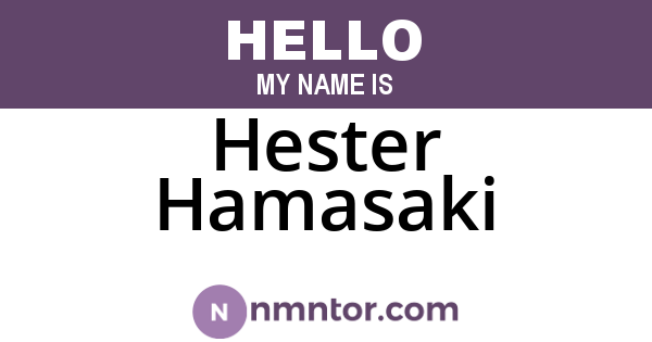 Hester Hamasaki