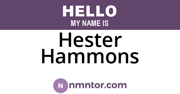 Hester Hammons