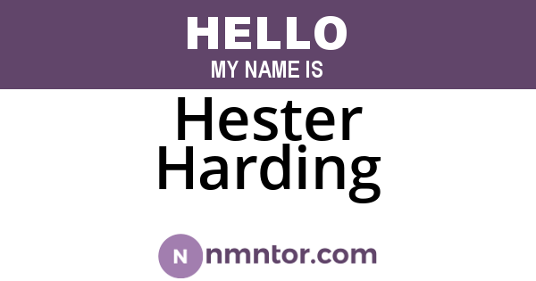 Hester Harding