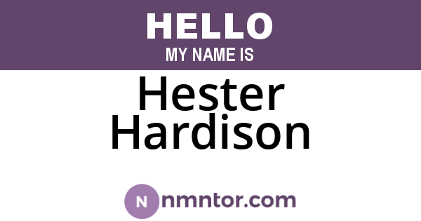 Hester Hardison