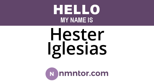 Hester Iglesias