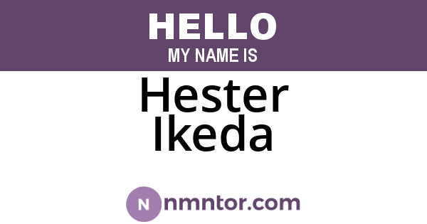 Hester Ikeda