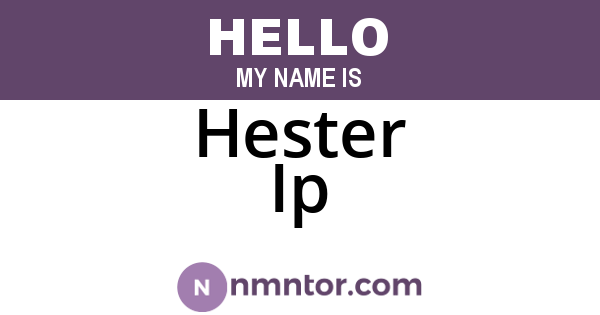 Hester Ip