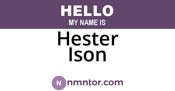 Hester Ison