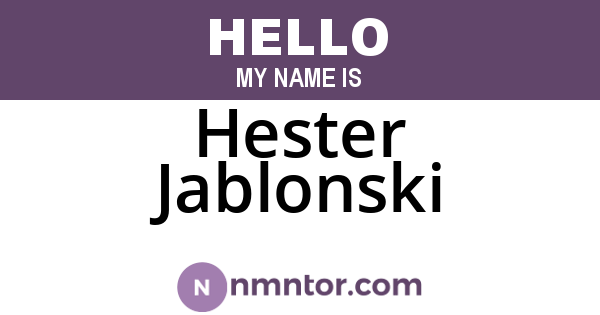 Hester Jablonski