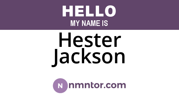 Hester Jackson