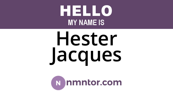 Hester Jacques
