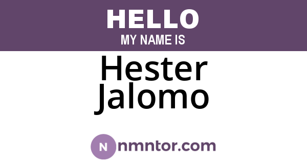 Hester Jalomo