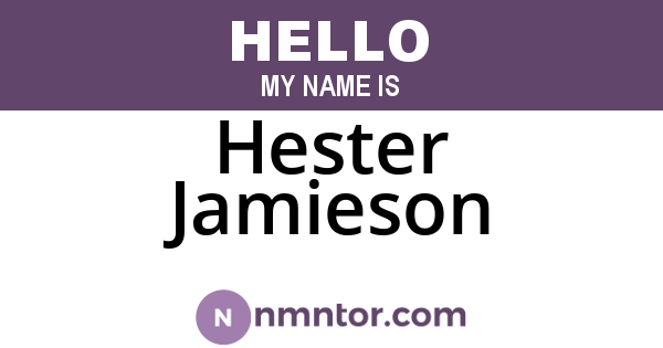 Hester Jamieson