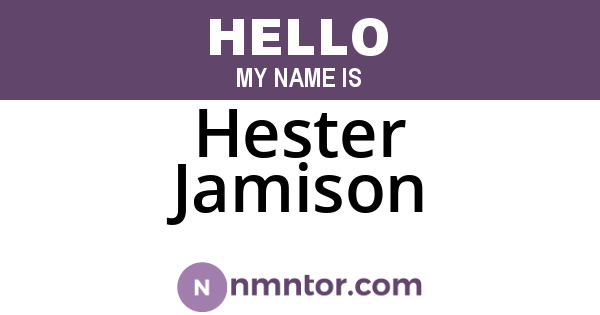 Hester Jamison