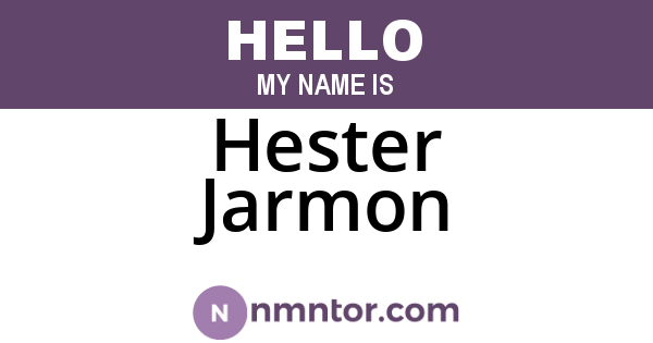 Hester Jarmon
