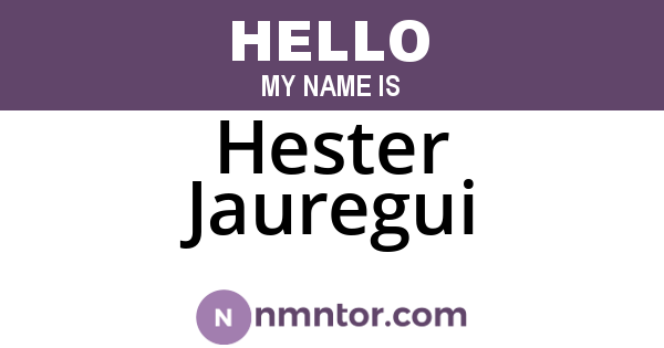 Hester Jauregui