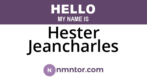 Hester Jeancharles