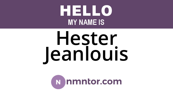 Hester Jeanlouis