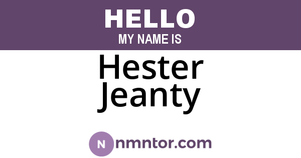 Hester Jeanty