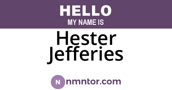 Hester Jefferies