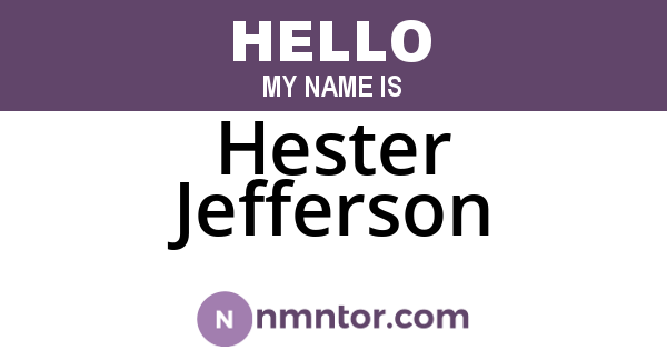 Hester Jefferson
