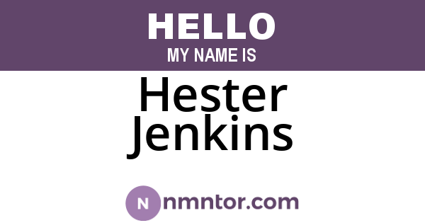 Hester Jenkins