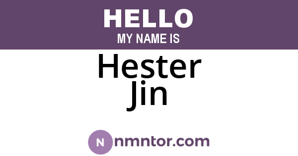 Hester Jin