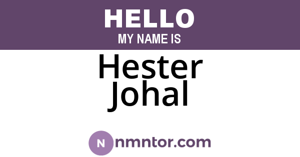 Hester Johal