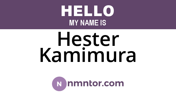 Hester Kamimura