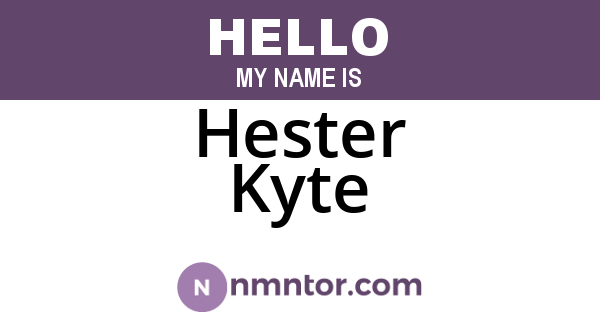 Hester Kyte