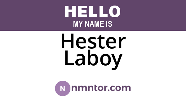 Hester Laboy