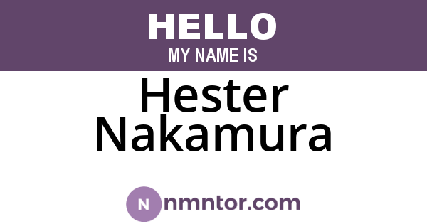 Hester Nakamura