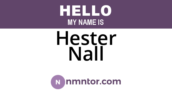Hester Nall