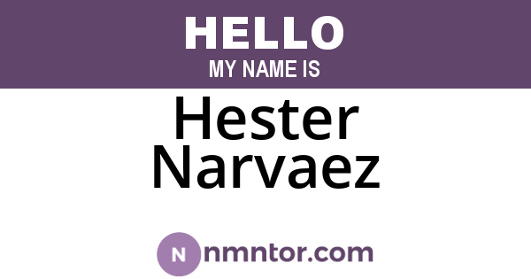 Hester Narvaez