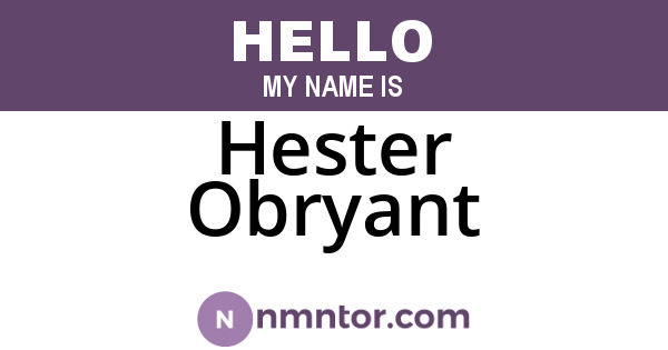 Hester Obryant