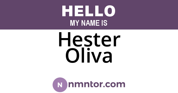 Hester Oliva