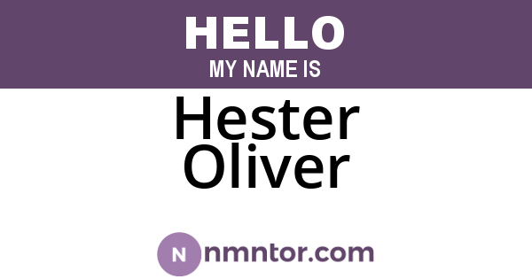 Hester Oliver